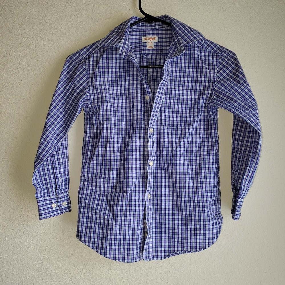 Cat & Jack Boys Long Sleeve Button Down Size S